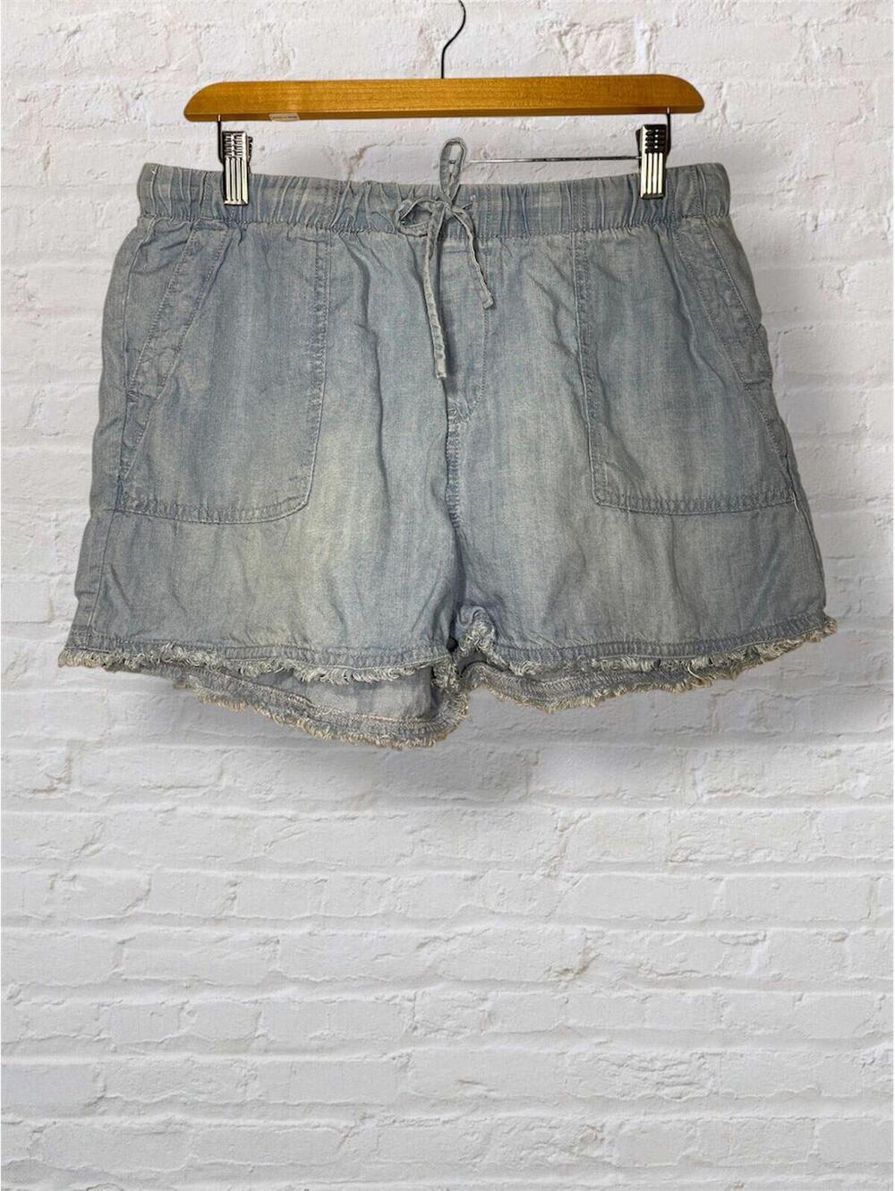 For The Republic Tencel Denim Drawstring Shorts Coastal Cowgirl Festival M